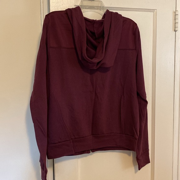 Victoria’s Secret Pink Hawaiian zip up sweater in burgundy size large - Picture 12 of 13